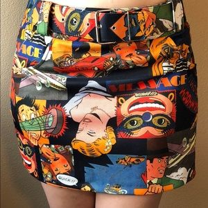 Vintage Comic inspired mini skirt